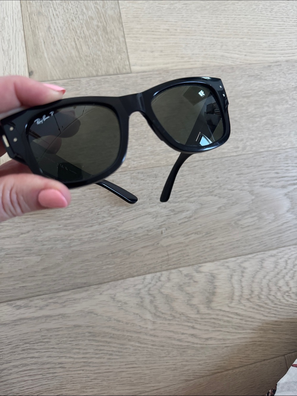 Ray Ban Wayfair black sunglasses with wide arm